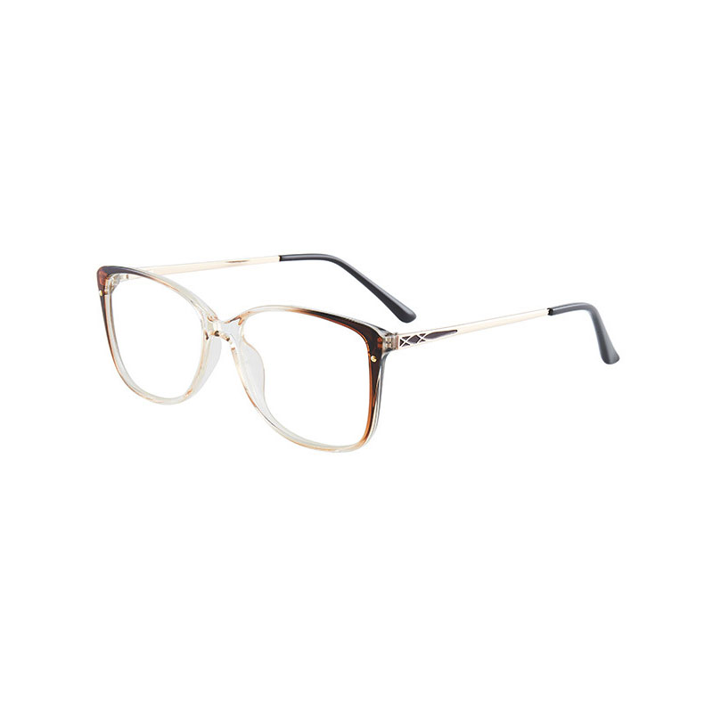 Gafas de montura completa TR90 para mujer, anteojos de cara delgada con forma cuadrada Retro, con luz azul, para Miopía: TEA