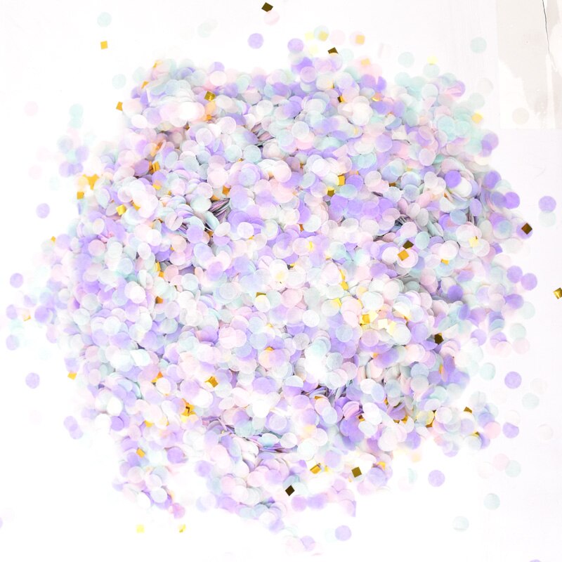 30g pastell konfetti papper konfetti pastell regnbåge enhörning födelsedagsfest dekoration bröllop baby shower kön avslöja servis: 1 flerfärgad