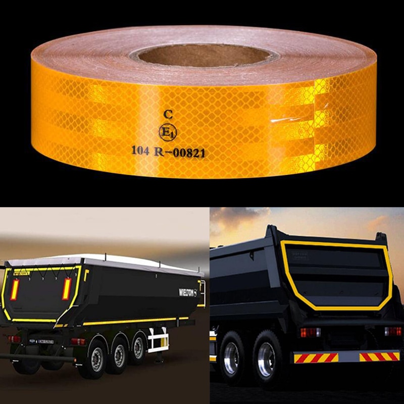 Bande d'avertissement réfléchissante à grande intensité pour remorque de camion, accessoires de sécurité