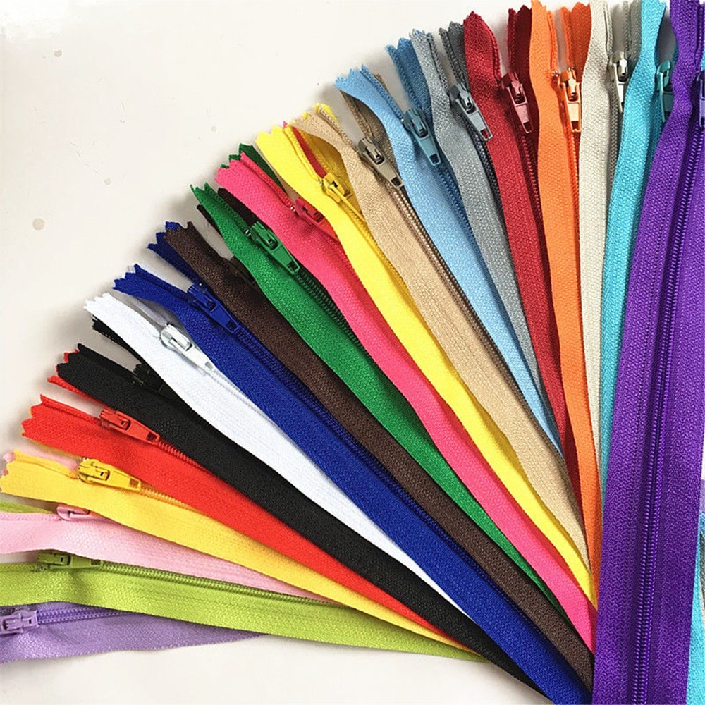 60pcs 12 Inch (30cm) Nylon Coil Zippers for Tailor Sewing Crafts Nylon Zippers Bulk 20 Colors Close-End