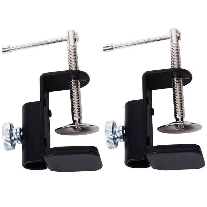 Cantilever Bracket Clamp Holder Metal Desk Lamp Clip Fittings Base Hose with 12MM Hole Diameter and Non-Slip Mat for Mic Stand