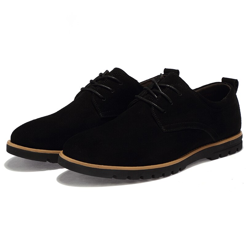 Schwein Wildleder Geschäft Schuhe Männer Elegante Neue Formale Schuhe Mann Hochzeit Schuhe Spitze hoch Solide Neue Jahr Schuhe für männer: Schwarz / 42