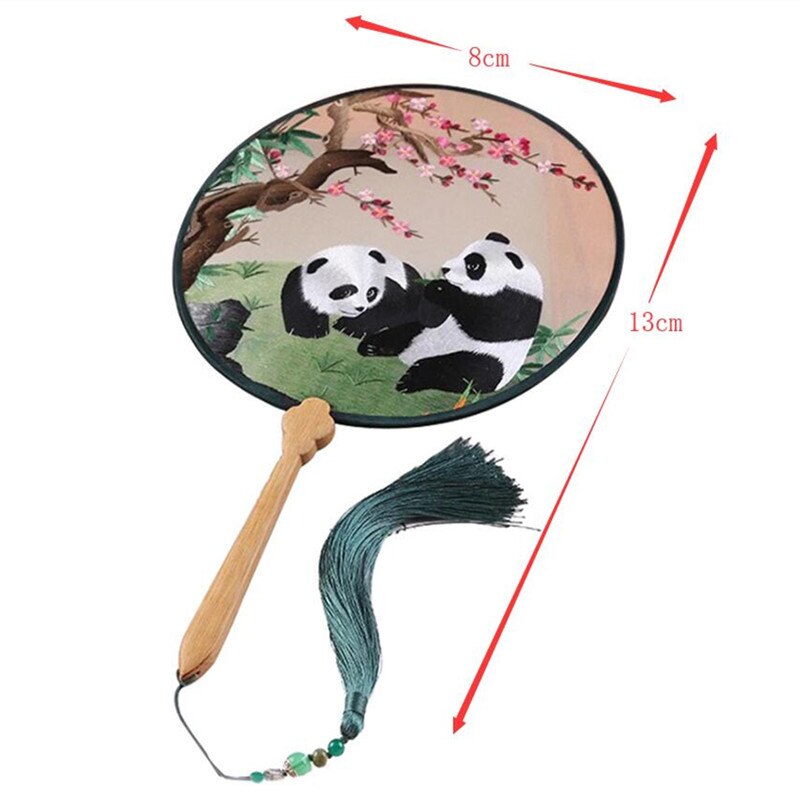 Intangible cultural Chinese Silk Fan Handmade Suzhou Embroidery Fan Double-sided Embroidery Fan Series With Box