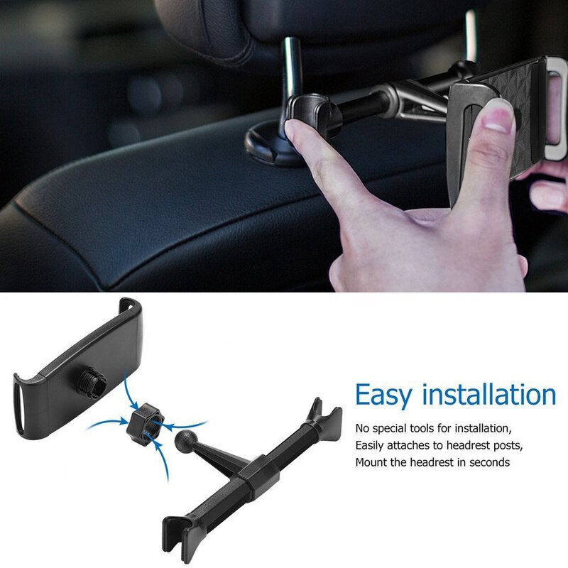 Auto Achterbank Hoofdsteun Beugel 360 Graden Verstelbare Autostoel Telefoon Houder voor ipad pro 11/ipad stand houder voor ipad autohouder