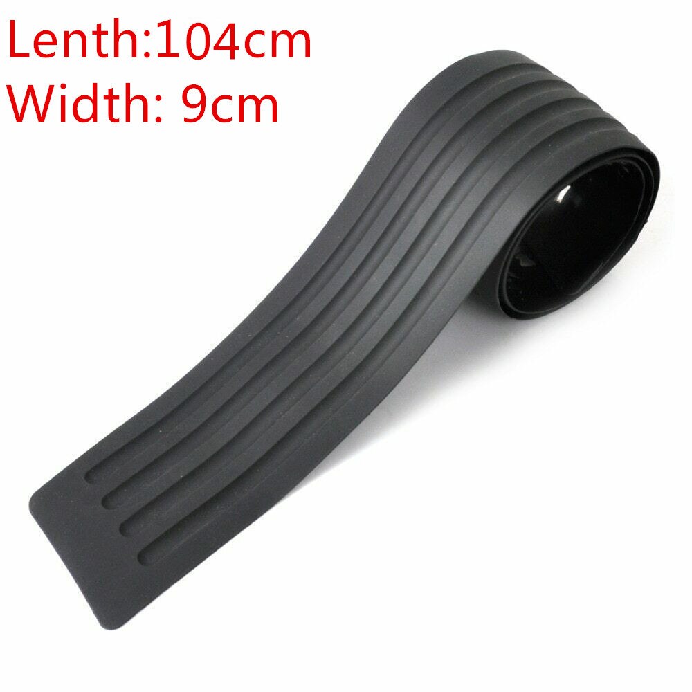 Adhesivo para maletero de coche SUV, Protector de umbral de puerta para parte trasera de carrocería, parachoques, barra de rascar, Protector, embellecedor, cubierta de goma, cinta protectora, alfombrilla de estilo de coche: 104CM