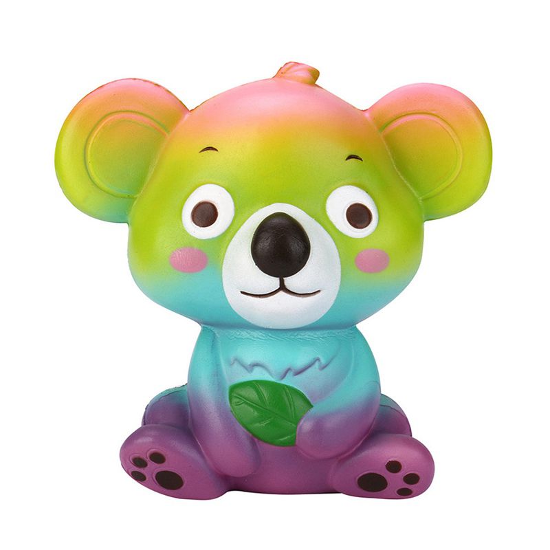 Regenboog Kleur Leuke Cartoon Kawaii Koala Squishy Langzaam Stijgende Squeeze Speelgoed Schattige Dieren Stress Speelgoed Voor Kids