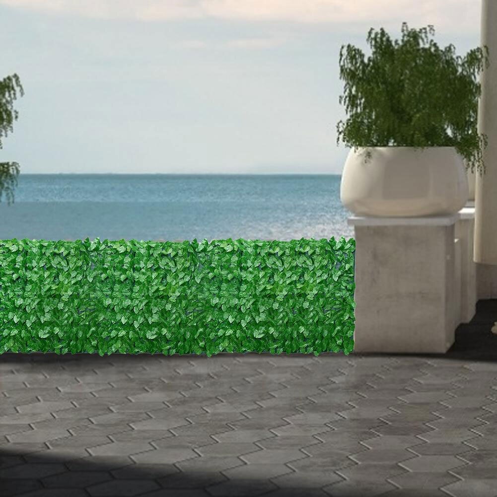 Artificial Leaf Privacy Fence Leaf Screen Hedge Fence Screen Roll Wall Landscaping Outdoor Garden Backyard Balcony Fence 0.5x3M