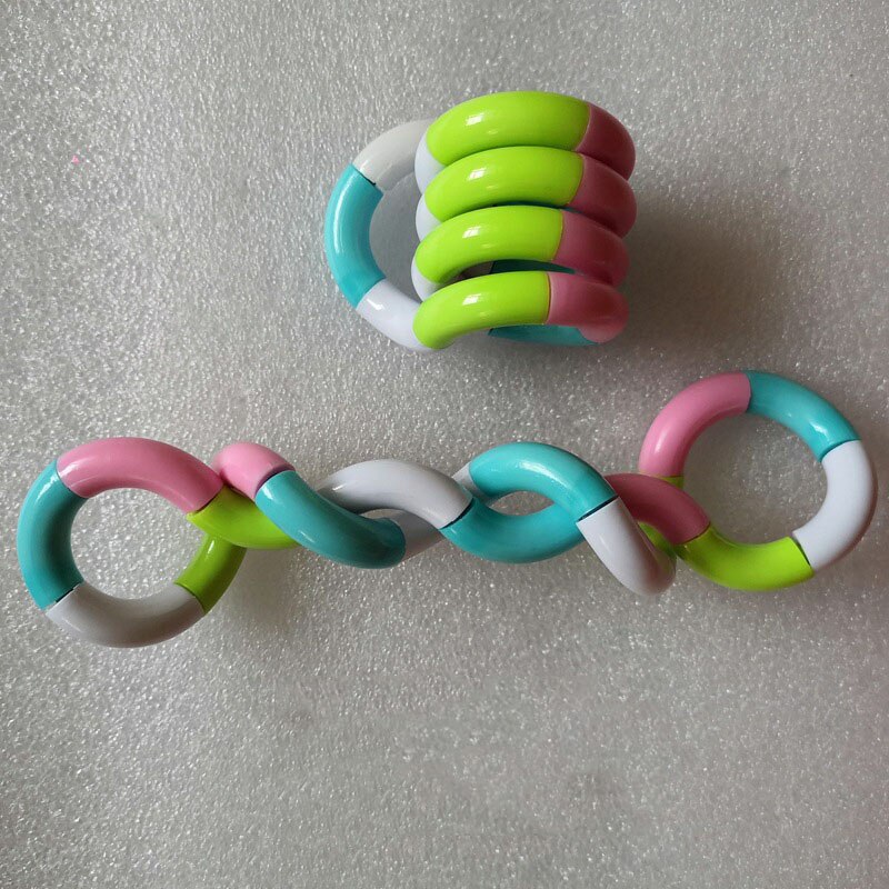 Twisted Ring Magic Fidget Magic Trick Rope Tangle Fidget Toy DIY Winding Leisure Education Stress Relief Kid Xmas Toy: GBW-Pink