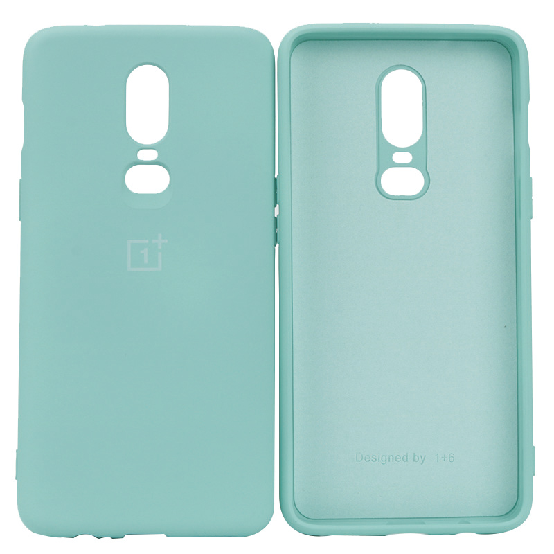 Oneplus-オリジナルのシリコンケース,公式,ソフト,超薄型,耐衝撃性,完全保護,oneplus 6 6t: For oneplus 6T / Light  blue