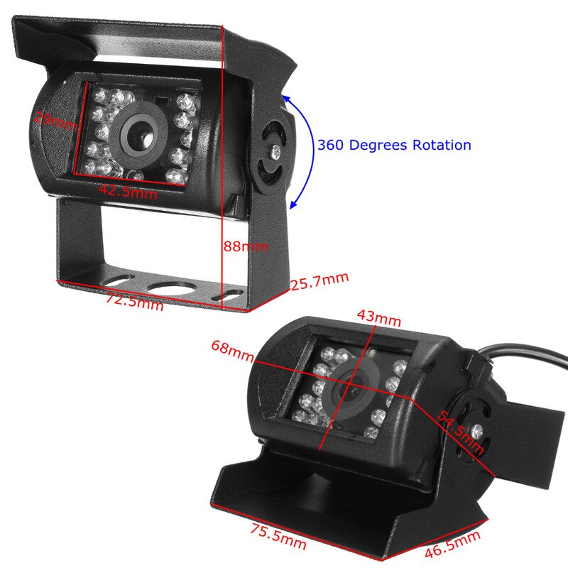 7 "Draadloze Auto Monitor Tft Lcd Auto Achteruitrijcamera Hd Truck Camera Parking System Voor Bus Rv Van reverse Backup Nachtzicht