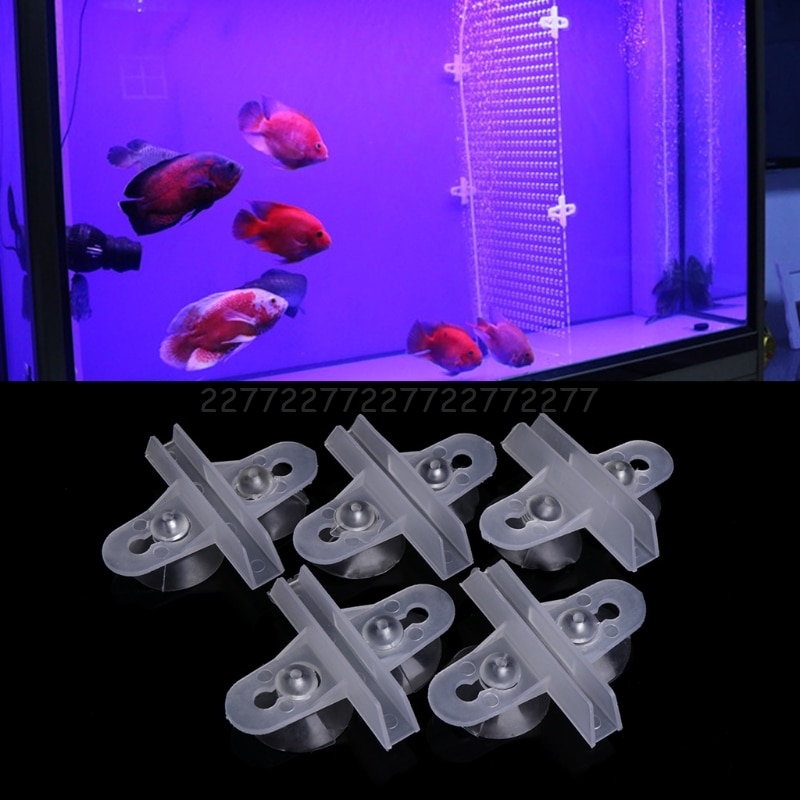 5pcs Aquarium Fish Tank Divider Suction Cup Divider Plastic Sheet Holder Set O30 19