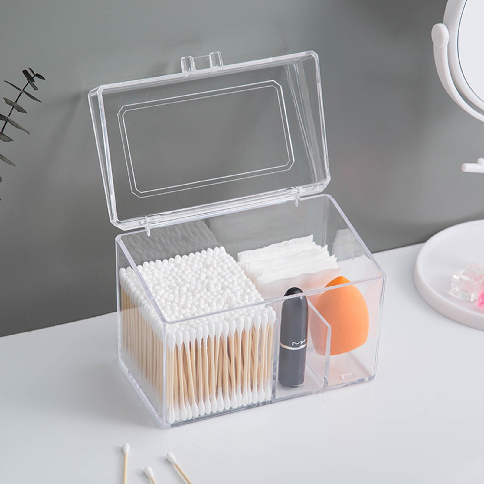 Makeup Organizer Cream Storage Box Clarity Cosmetic Makeup Holder Vanity Cabinet Powder Display Shelf