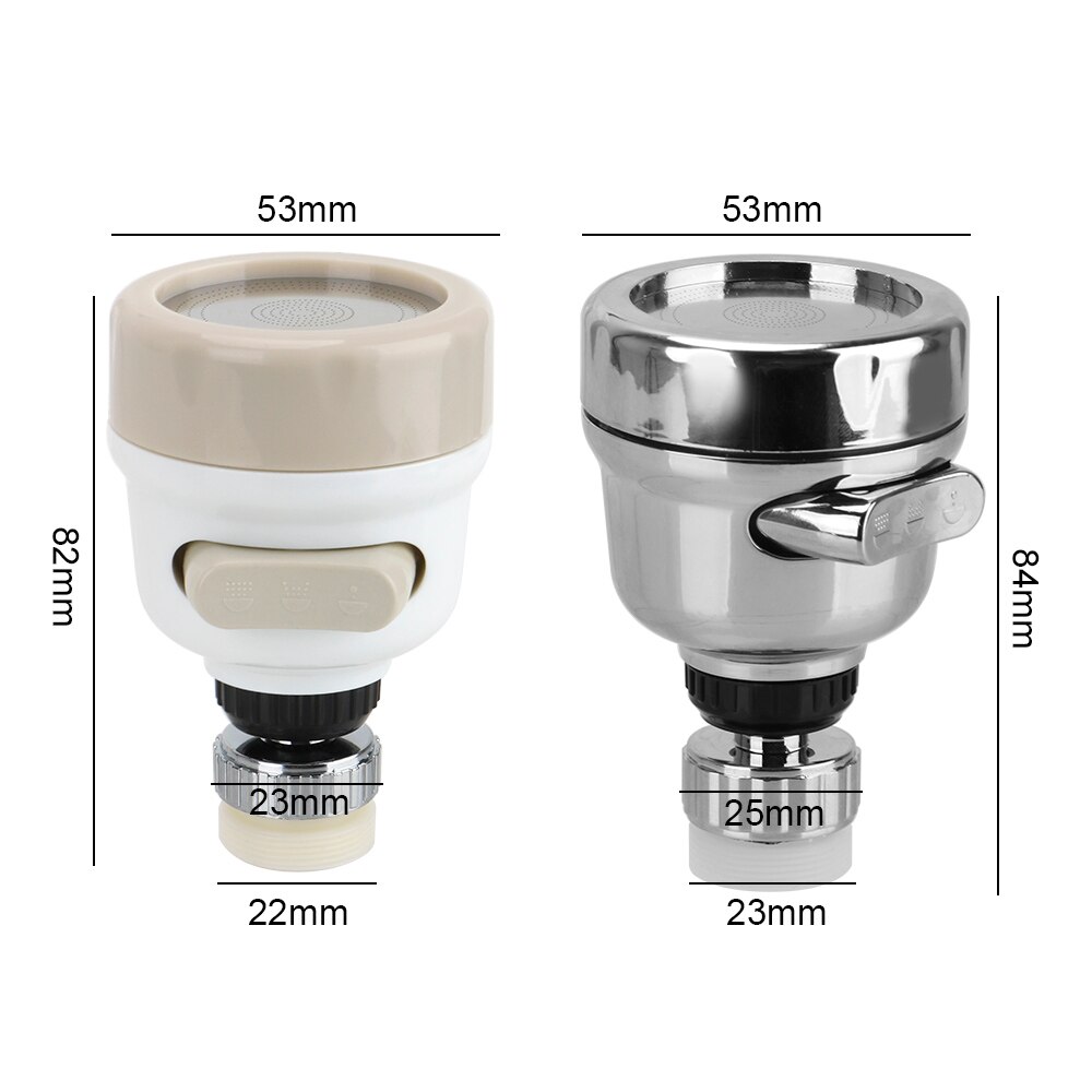 360 Graden Draaibare Sproeikop Kraan Kraan Filter Nozzle Hoge Druk 3 Modesuniversal Slang Tap Universal Keuken Adapters