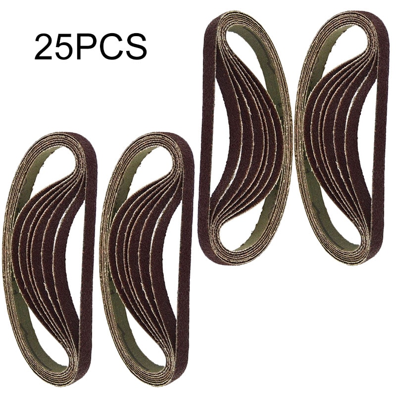 25 stk 330*10mm slibebånd sandpapir slibebånd til båndsliber slibeværktøj træ blød metal polering 60/80/100/120 korn