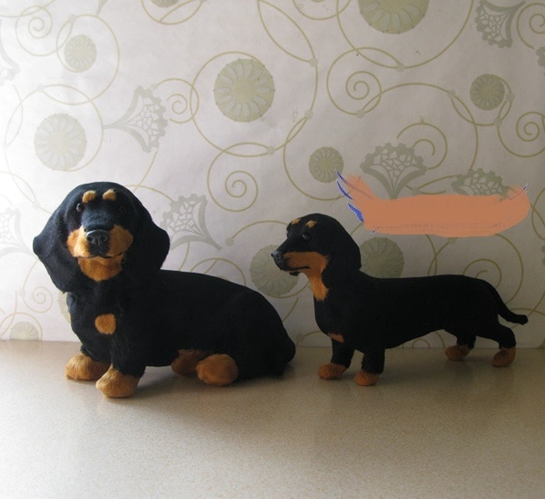 Knstliche dackel hund modell, polyethylen & pelze...  Grandado
