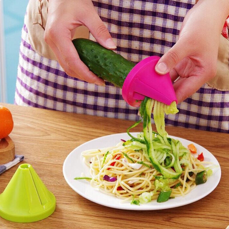 Trancheur en spirale de légumes | Trancheur de légumes pour courgettes, carottes, concombre et radis, outil de salade de cuisine