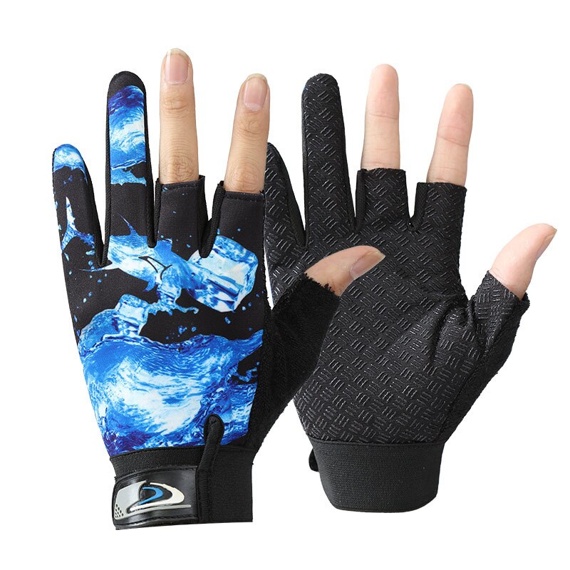 Daiwa 3 Finger schneiden Angeln Handschuhe Professionelle Angeln Schutz Handschuhe draussen Wandern Anti-Unterhose Handschuhe eins Größe: BKH