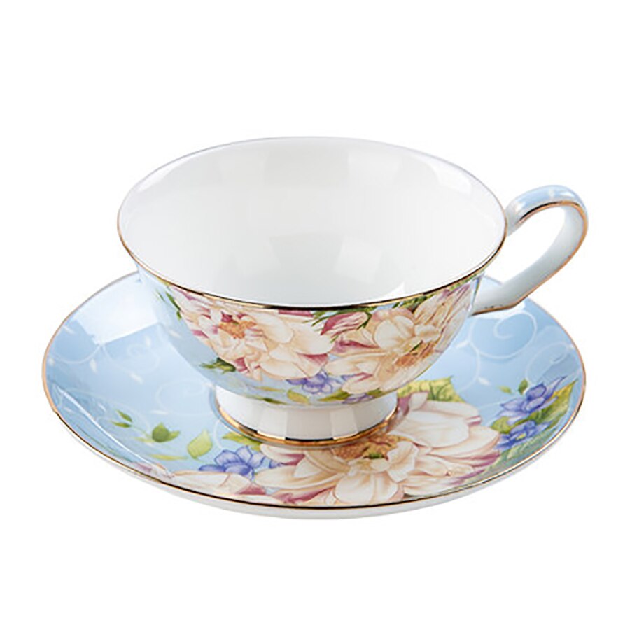 Vintage High Tea Cup Set European Coffee Cup Tea Ceramic Espresso Cups Set Saucer Set Tazas Home LZI122