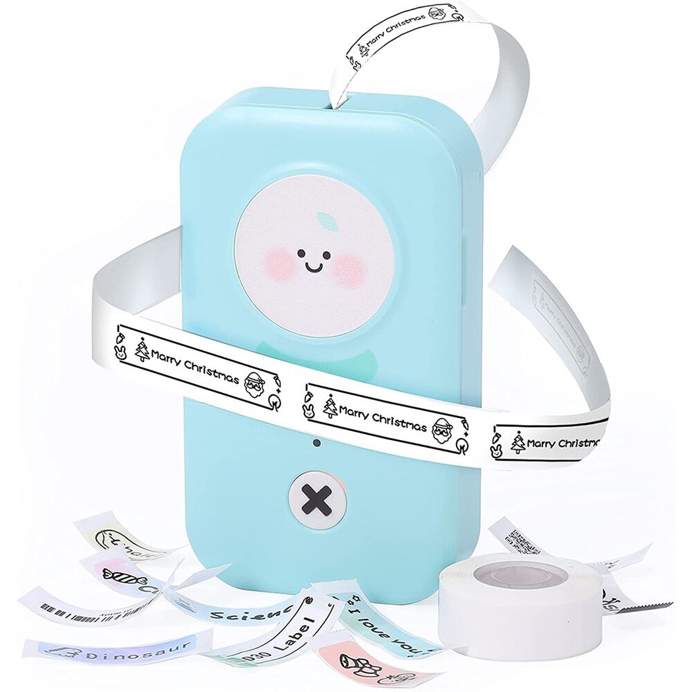 Phomemo Label Maker Sticky Note D30Pro Label Thermal Printer No Ink Home Business Helper Kitchen Sticker Machine: Blue-green