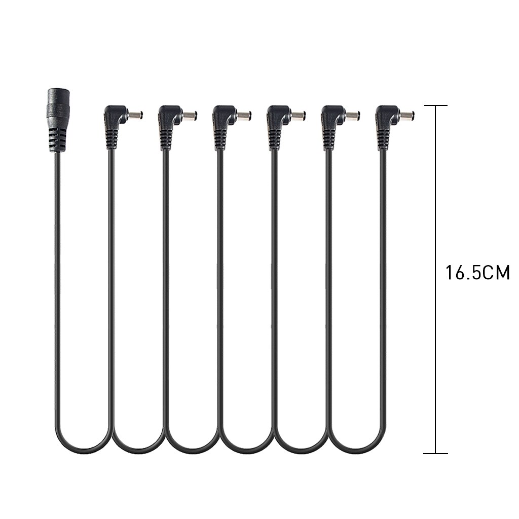 NAOMI Audio Cables 1 To 3/5/6/8 Ways Daisy Chain For Electric Guitar Effect Pedal Power Supply Cable DC 9V Adapter Plug: 1 To 6
