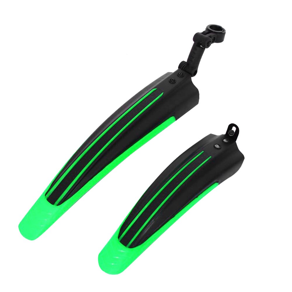 2pcs Plastic Bicycle Splash Fender Guard Set MTB Mountain Bike Rear Front Mudguard Cycling Riding Accessories for 20/22/24/26'': Green