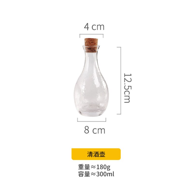 Japanese Style Glass Hip Flask Set Handmade Classic Household Sake Pot Superior Flasque Alcool Table Supplies EJ50HF: single pot