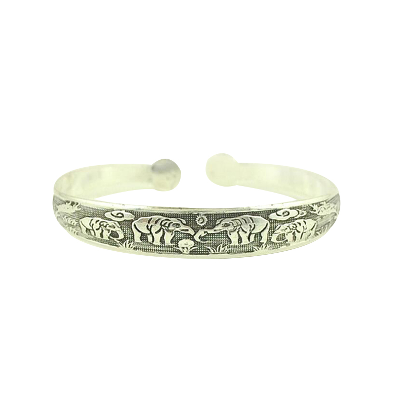 Top charme armbånd tibetansk tibet belagt armbånd charmerende rund metal manchet armringe kvinder smykker