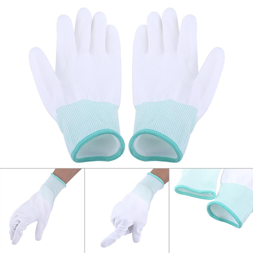 1 paar Antistatik-handschuhe Anti Statische ESD Elektronische Arbeits Handschuhe pu beschichtet Palme beschichtete Finger PC Gleitschutz für Finger Schutz