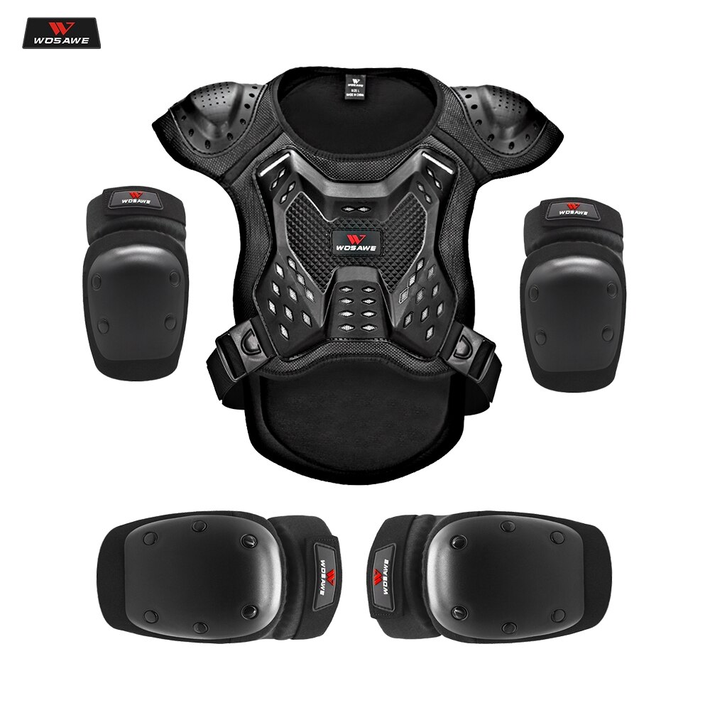WOSAWE – gilet de protection dorsale pour adulte, armure de moto, équitation, ski, skate, protection de poitrine, genouillères