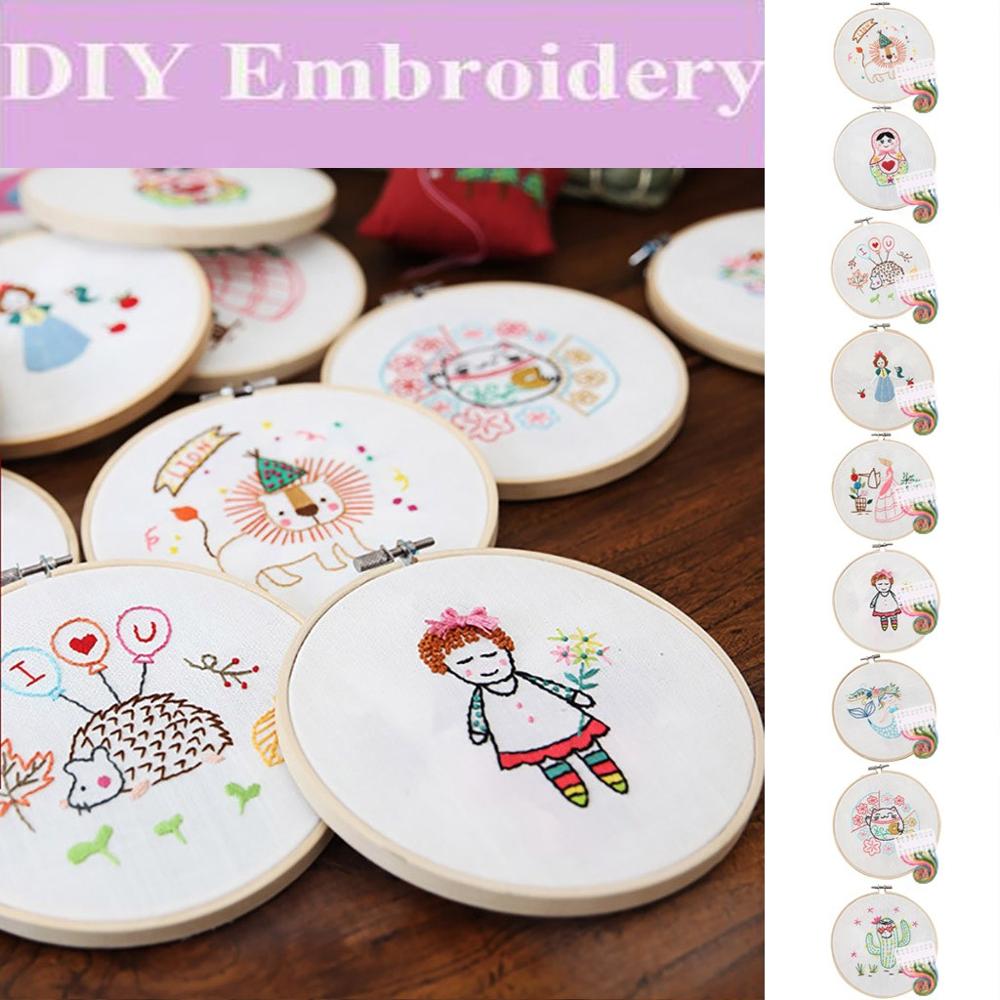 Full Range of Embroidery Cross Stitch Stamped Embroidery Cloth with Floral Kit