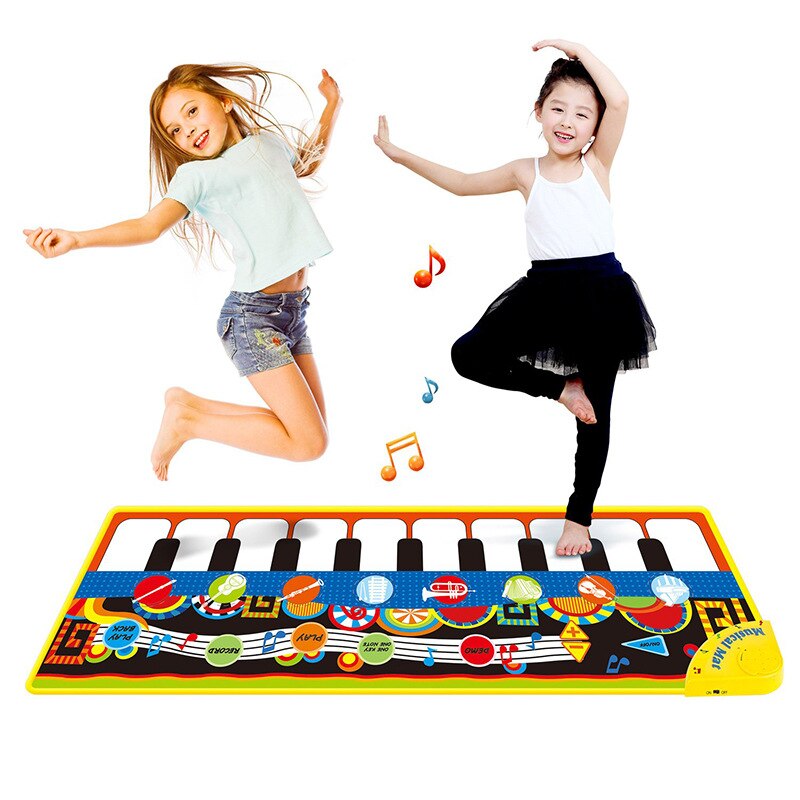 Musical Mat with Animal Voice Baby Piano Playing Carpet Music Game Instrument Toys Early Educational for Children Climbing Mat