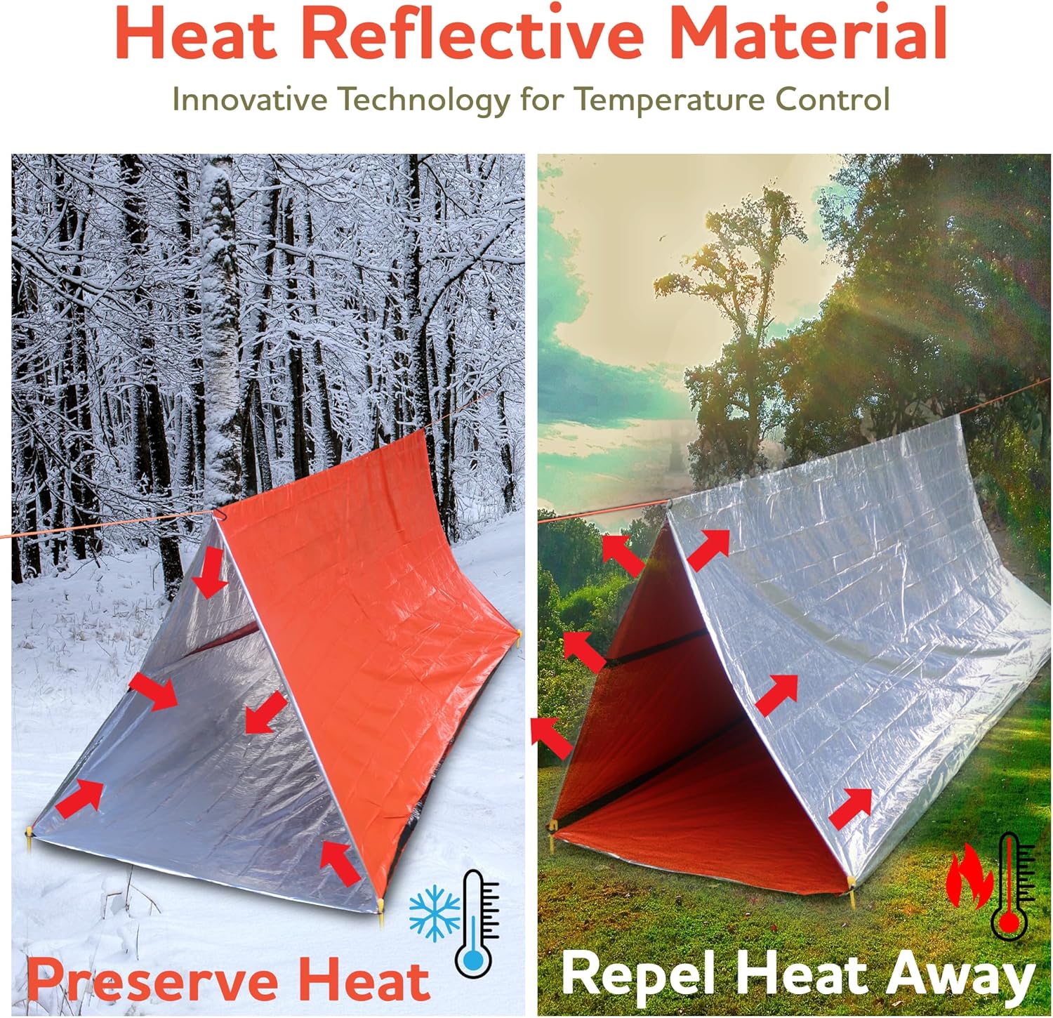 Lichtgewicht 2-persoons tunneltent - waterdicht PE-materiaal - perfect voor wandelen en backpacken