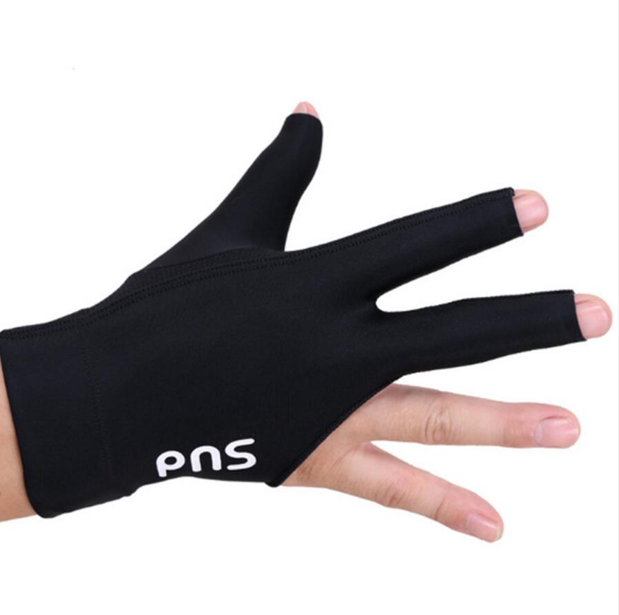 PNS – gants de billard professionnels et durables, accessoire de billard, de billard, de Snooker, de droitier et de gaucher, à trois doigts: Black Right