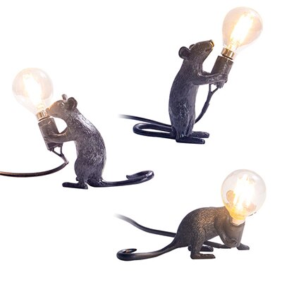 Moderne Hars Rat Muis Lamp Led Tafellamp Kleine Mini Mouse Leuke Led Bureaulamp Home Room Decor Desktable Tafel night Lights