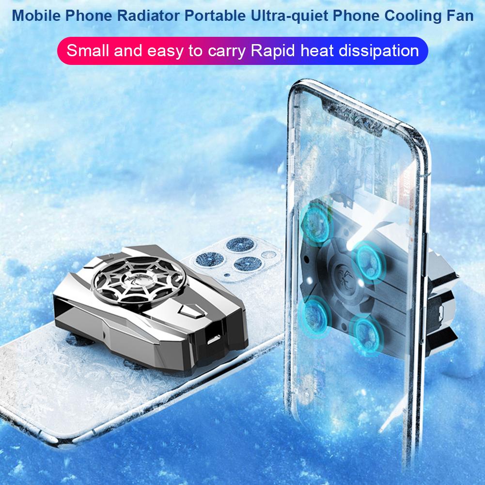 USB Portable Mobile Phone Cooler Radiator Cooling Fan Ultra-quiet Rechargeable Gaming Smartphone Radiator For Tablet