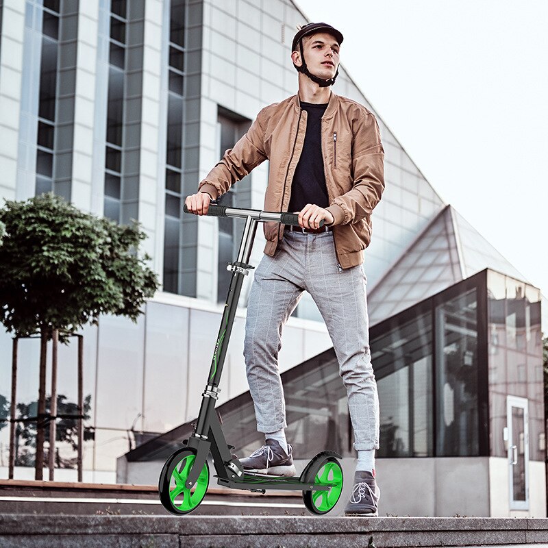 Direto da fábrica adolescentes adulto scooter de duas rodas de trabalho scooter portátil dobrável grande roda scooter