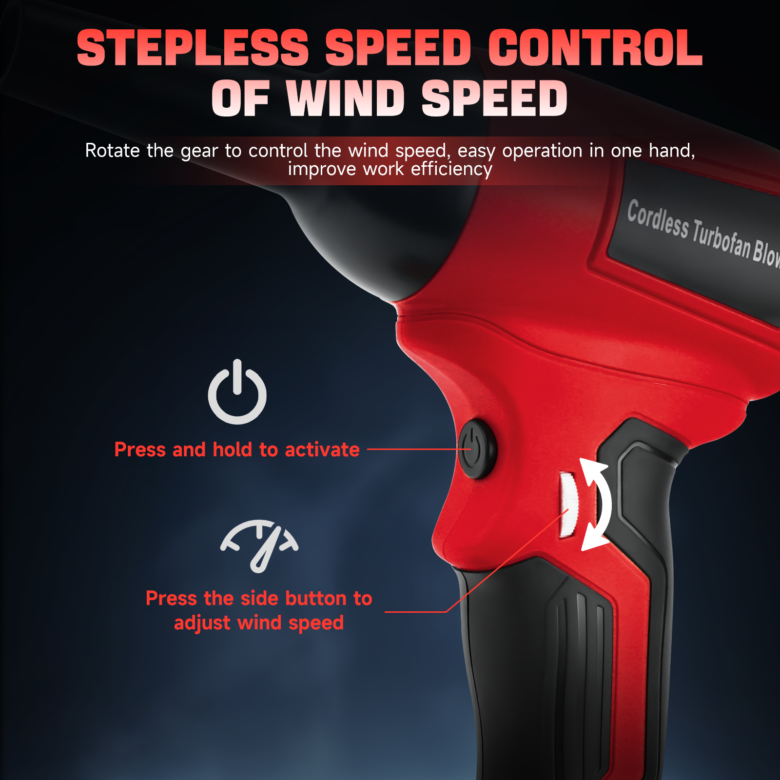 Borstelloze Turbo Jet-ventilator Draadloze elektrische luchtblazer 130000 RPM traploze snelheid stofblaasgereedschap voor Milwaukee 18V batterij