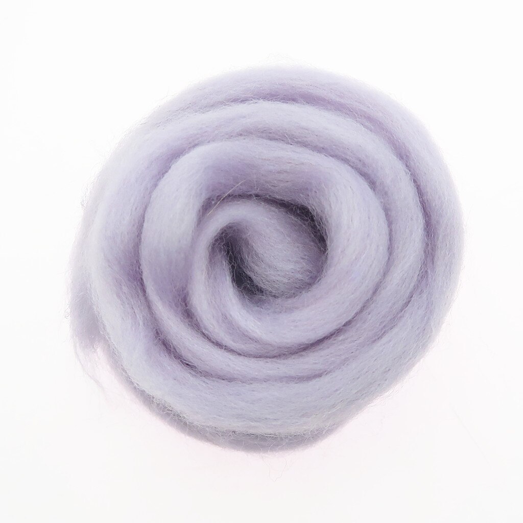 Purple Color Series Wool Fibre Flower Animal Wool Felting Handmade Spinning DIY Craft Materials Tool Felt Felting Wool
