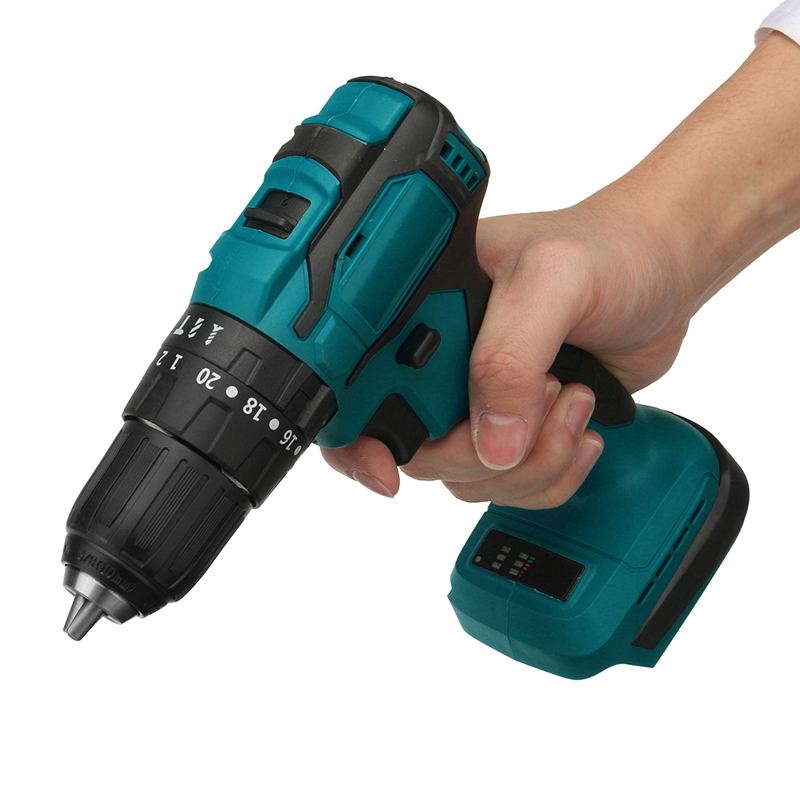 2 Speed 13mm 90Nm Brushless Impact Electric Drill Electric Screwdriver Cordless Drill Power Tools for Makita 18V Battery