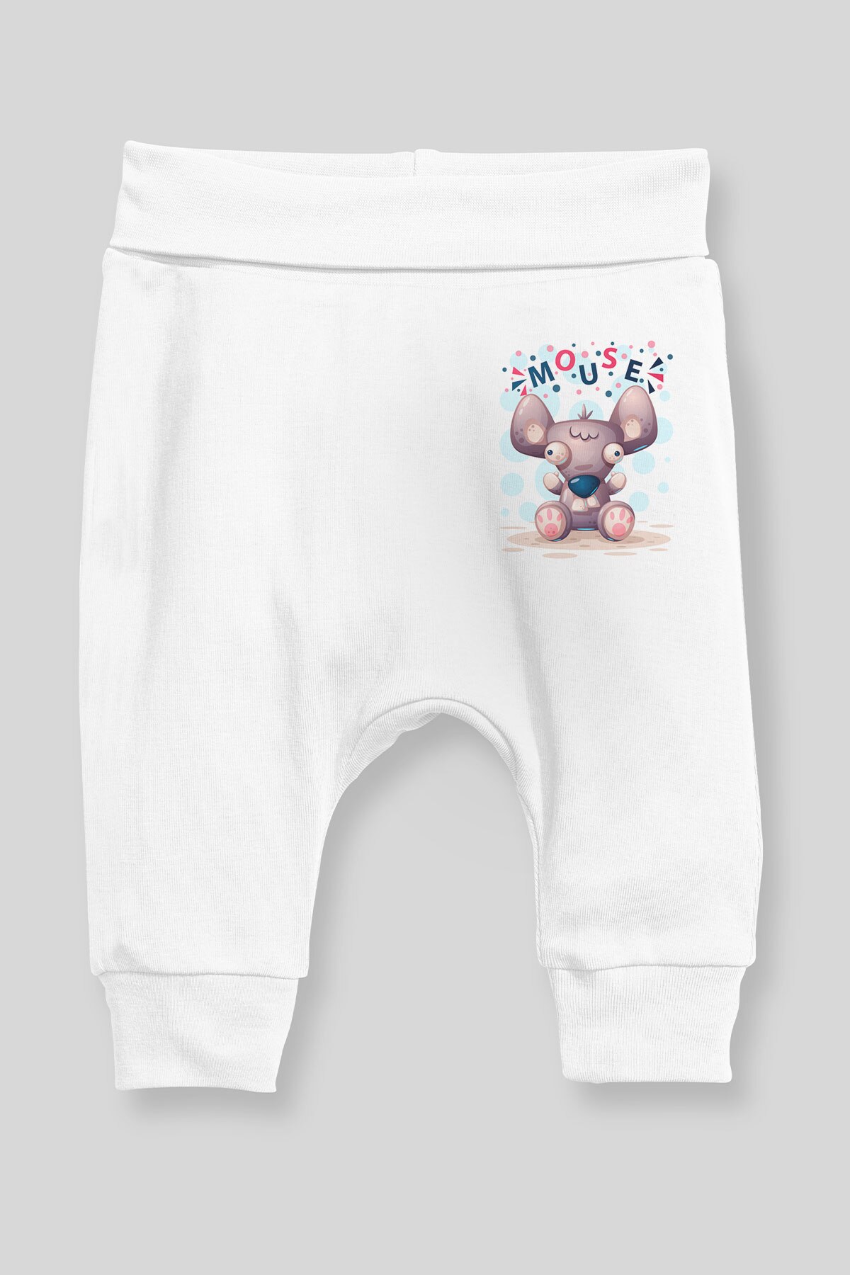 Angemiel bebê bonito mouse bebê menino harem calças pantalon branco