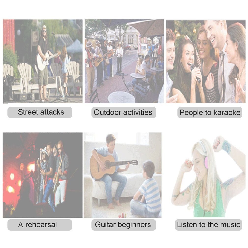 E-WAVE Mini Guitar Amplifier Guitar Amp With Back Clip Speaker Guitar Accessories For Acoustic Electric Guitar E-WAVE