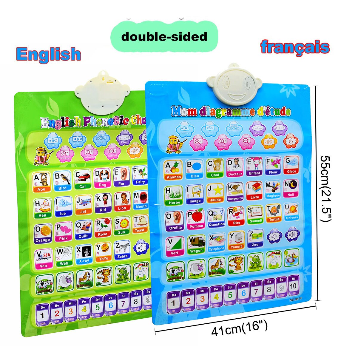 French English Early Childhood Learning Machine Computer Teach Alphabet Education Machine Tablet Poster Chart Toy for Kid: 1