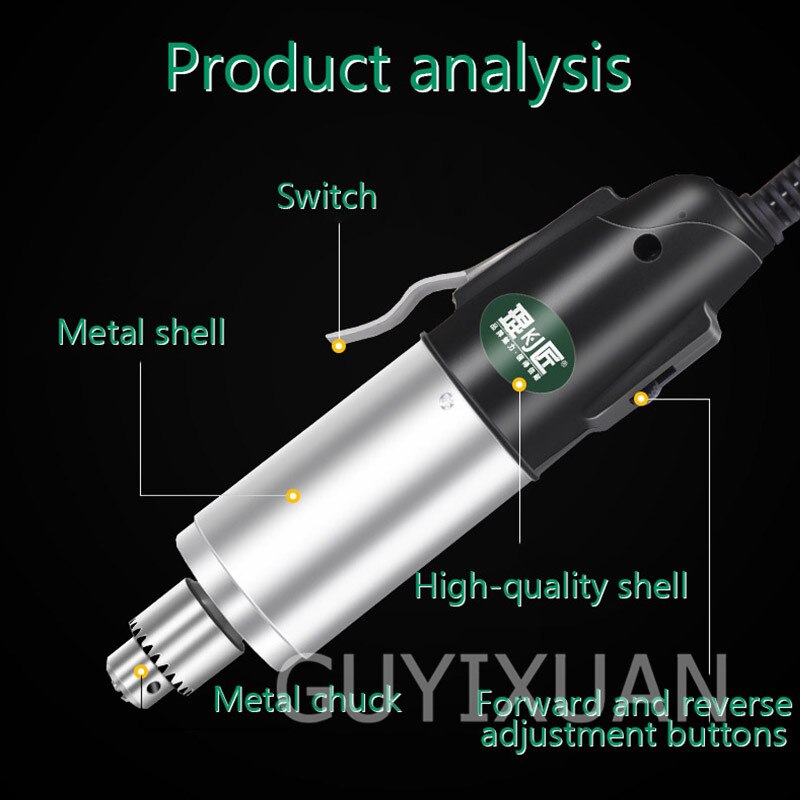 Small electric mill Electric hand-held sanding and polishing machine Wood carving cutting punch drill Jade carving tools