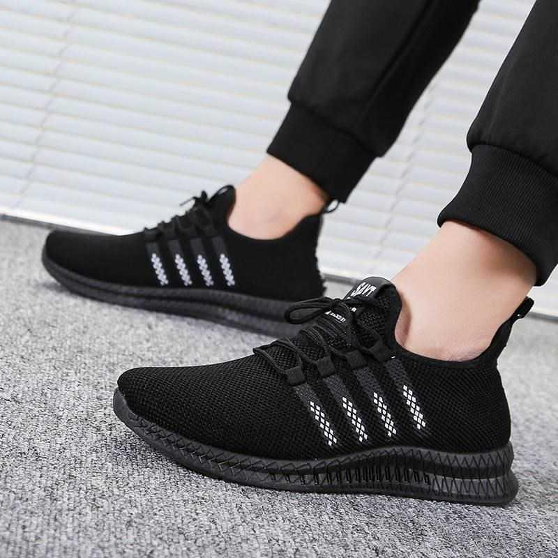 mesh menn joggesko fritidssko lac-opp herresko lettvektskomfortable pustende gå joggesko zapatillas hombre