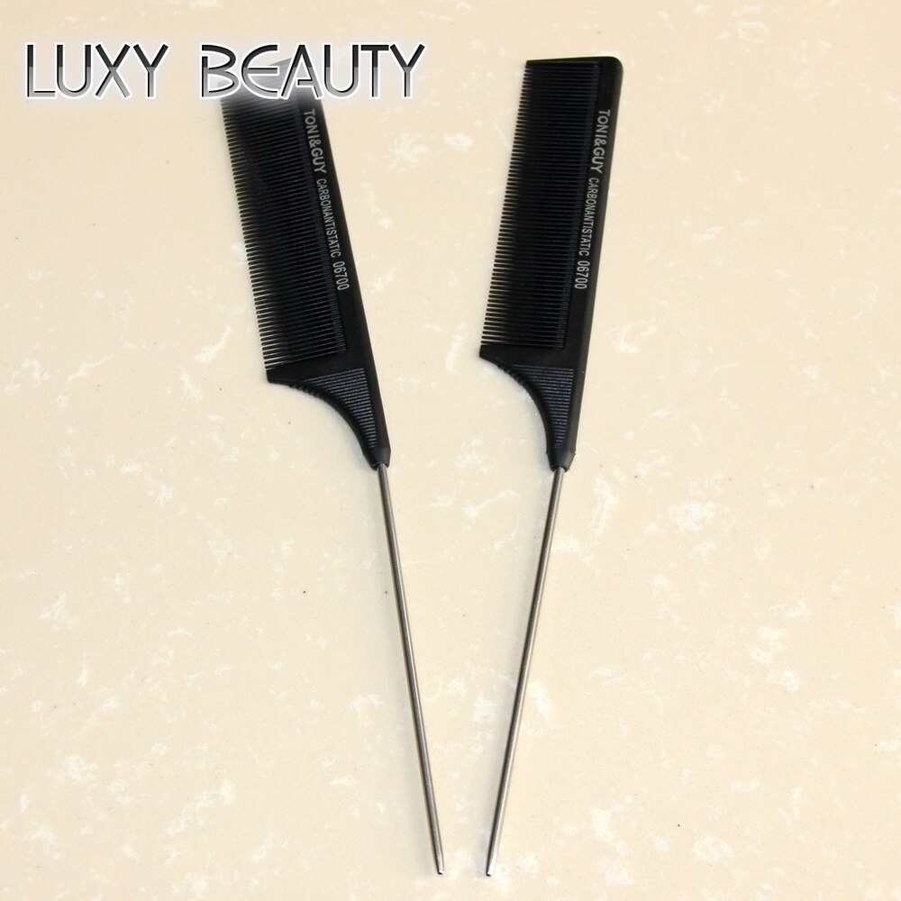 Peine de cola de Metal, cepillo resistente al calor, peines de peluquería para estilismo, extensión de cabello, peluca