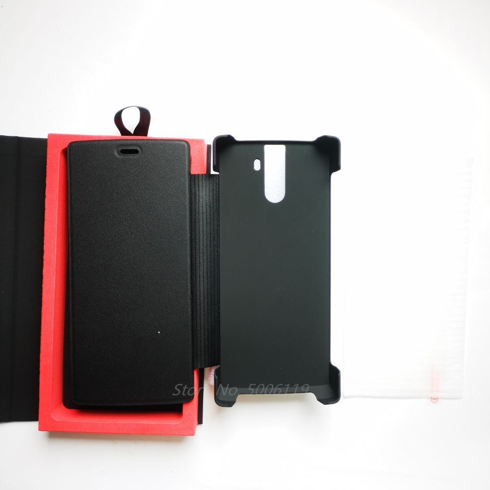 Doogee bl12.000 capas de couro 2 em 1 original alta qualidade capa dobrável pu com película protetora de tela de vidro temperado