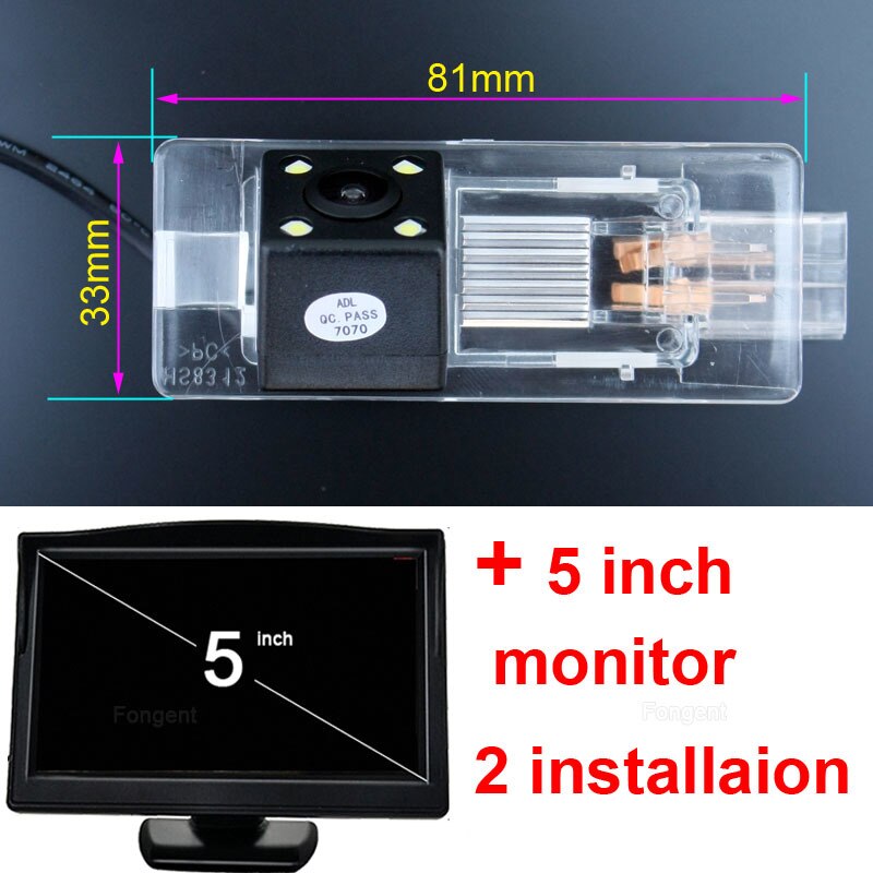 For Renault Fluence Clio 4 Captur Reverse Rear View Wireless Parking Back Up Off OAutomobile Camera Monitors: with monitor 1