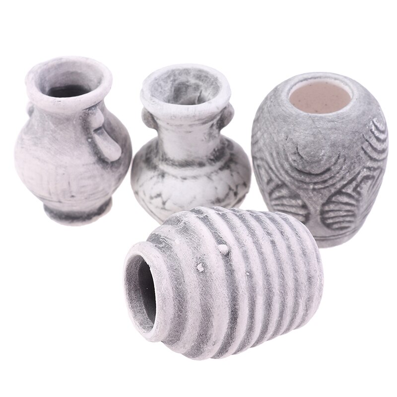 4pcs Beautiful Dollhouse Decor For Child Kids Miniature Toys 4pcs/Set Mini Retro Exquisite Ceramic Porcelain Vase~