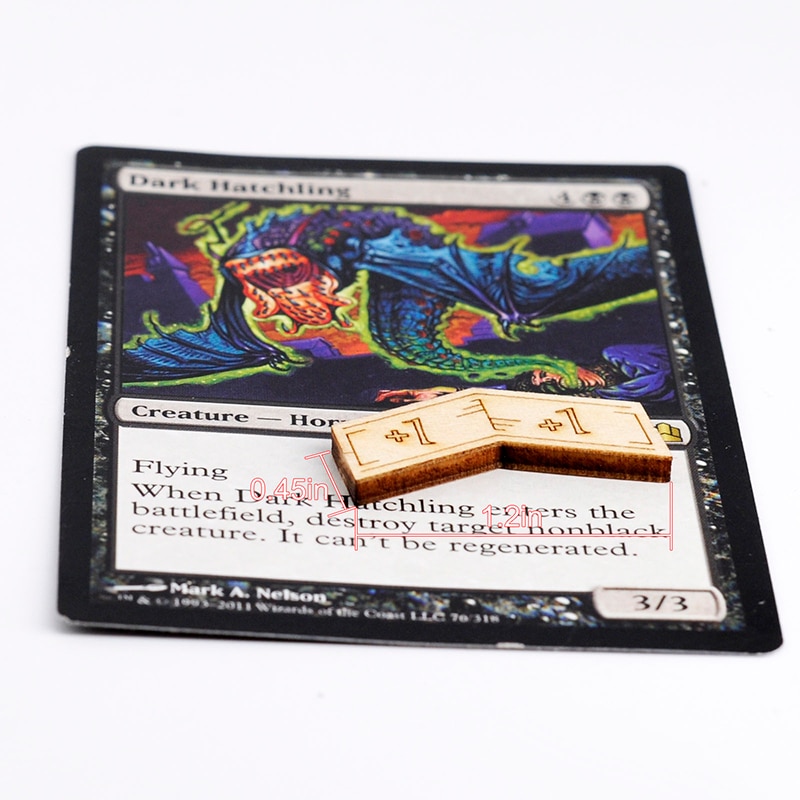 Mtg-fähigkeit, loyalität und  +1/+1 marken, set  of 194, holz-schlüsselwort, magische spielsteine, kompatibel mit magic: the gathering