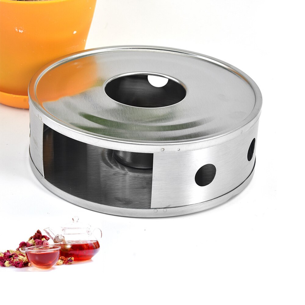 Universal Tea Stove Stainless Steel Tea Warmer Stand Milk Heater Teapot Heating Candle Base for Tea and Coffee Pots